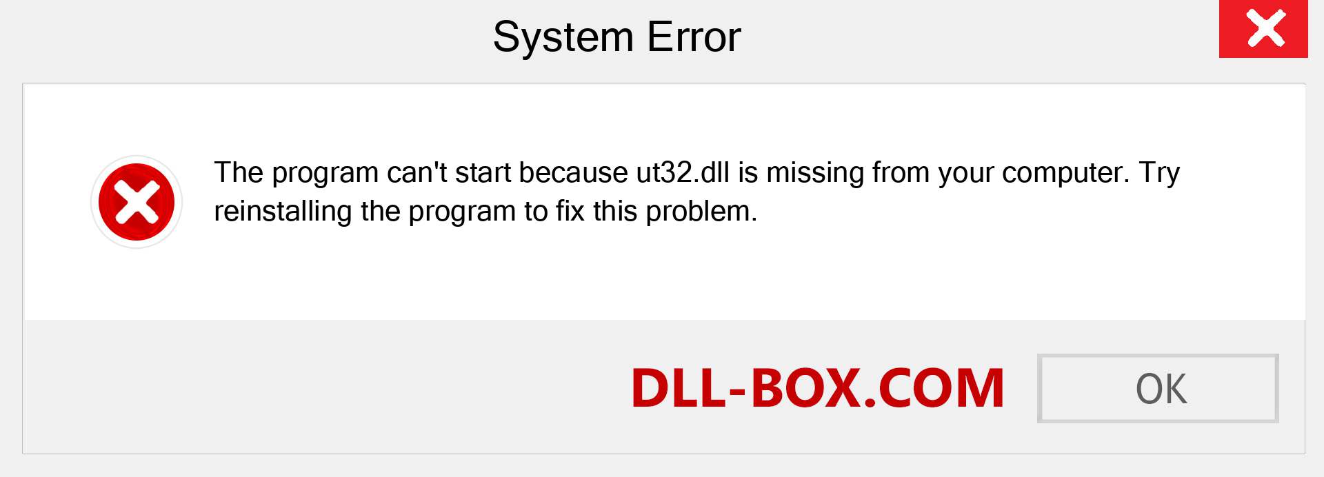 ut32.dll file is missing?. Download for Windows 7, 8, 10 - Fix  ut32 dll Missing Error on Windows, photos, images